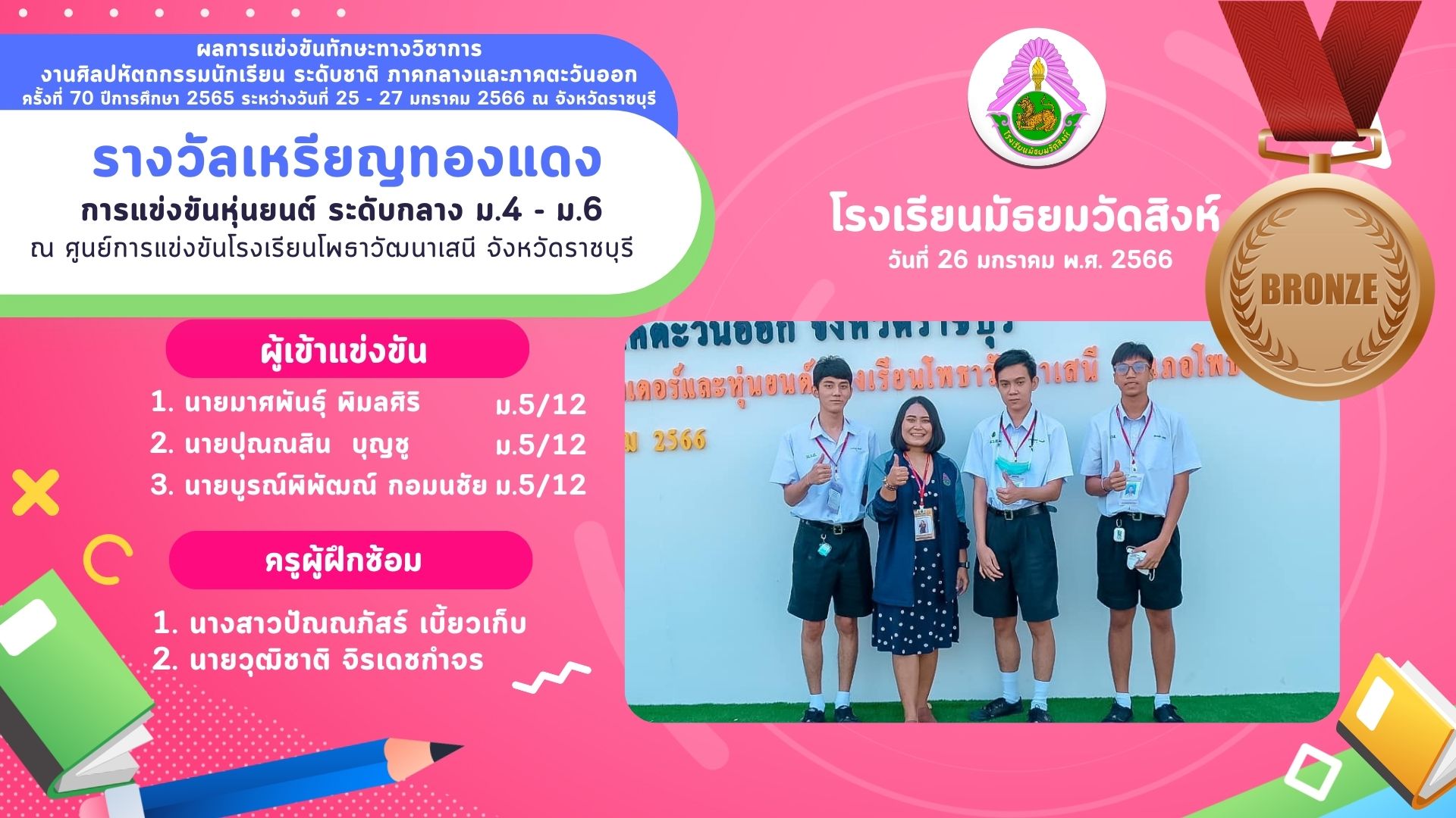การเเข่งขันหุ่นยนต์ ระดับกลาง …